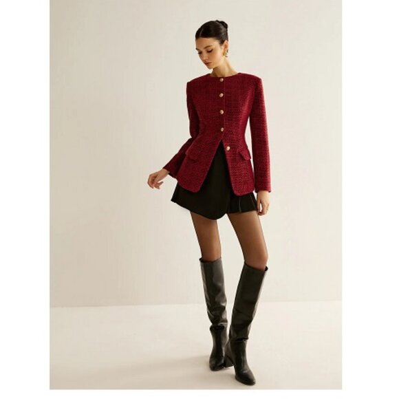 Commense Button Down Slit Tweed Blazer NWT, Size L, Runs more like a M - Picture 6 of 17